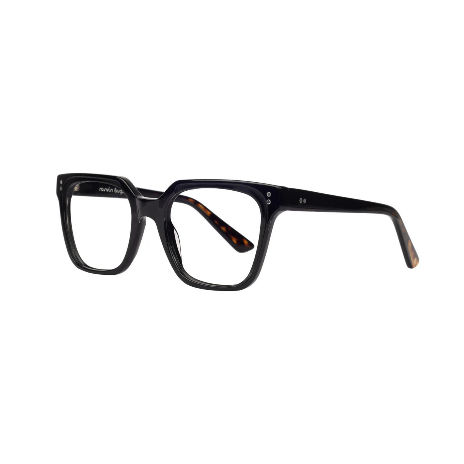 Danel Black/C2 modern rectangle eyeglasses with lightweight full-rim frame and sleek everyday styling.