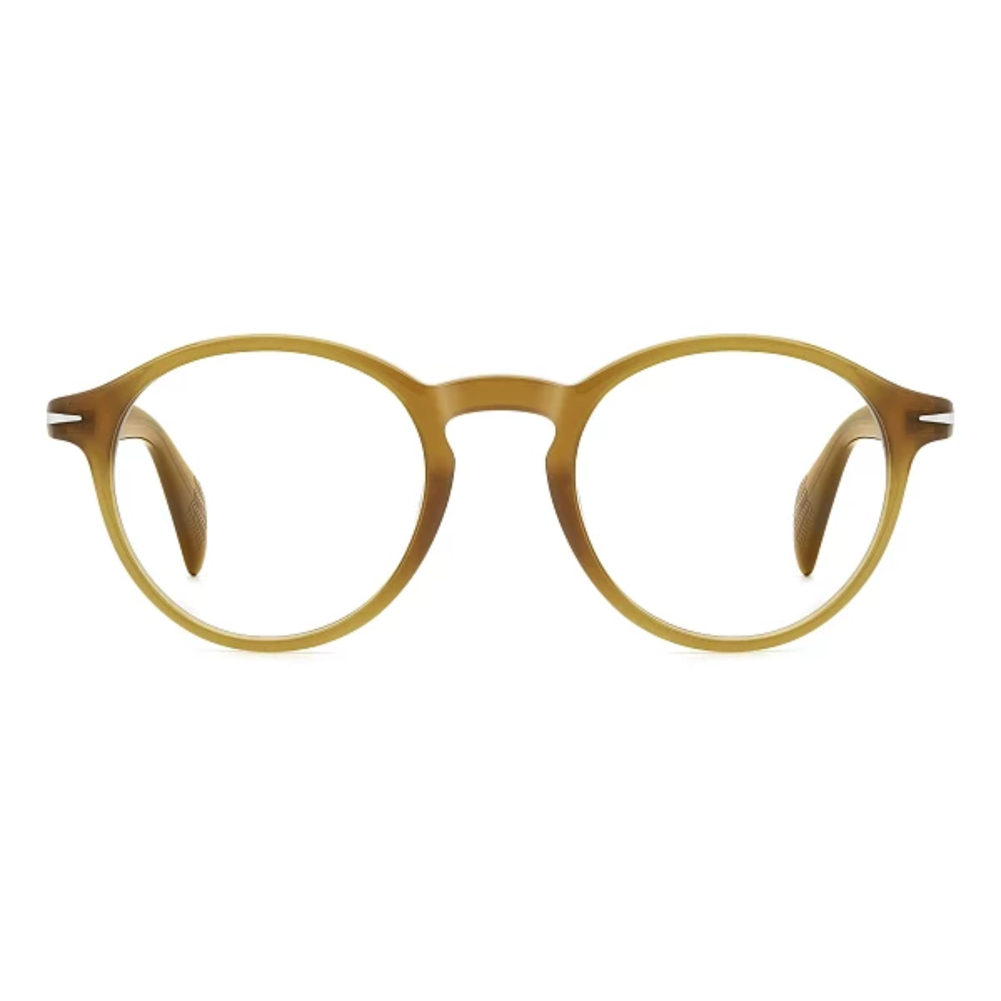 David Beckham DB1185 round acetate optical frame with premium full-rim construction and sophisticated designer styling.