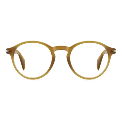 David Beckham DB1185 round acetate optical frame with premium full-rim construction and sophisticated designer styling.