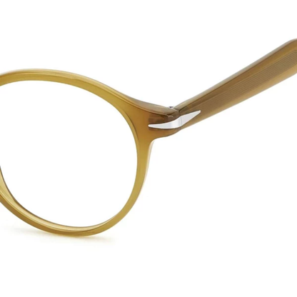 David Beckham DB1185 round acetate optical frame with premium full-rim construction and sophisticated designer styling.