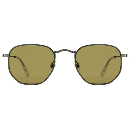 DJ0025/100 C3 Matte GreyDavid Jones DJ0025-100 unisex round metal sunglasses with UV protection