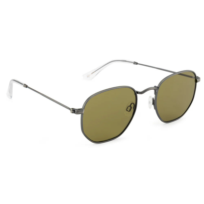 DJ0025/100 C3 Matte Grey David Jones DJ0025-100 unisex round metal sunglasses with UV protection