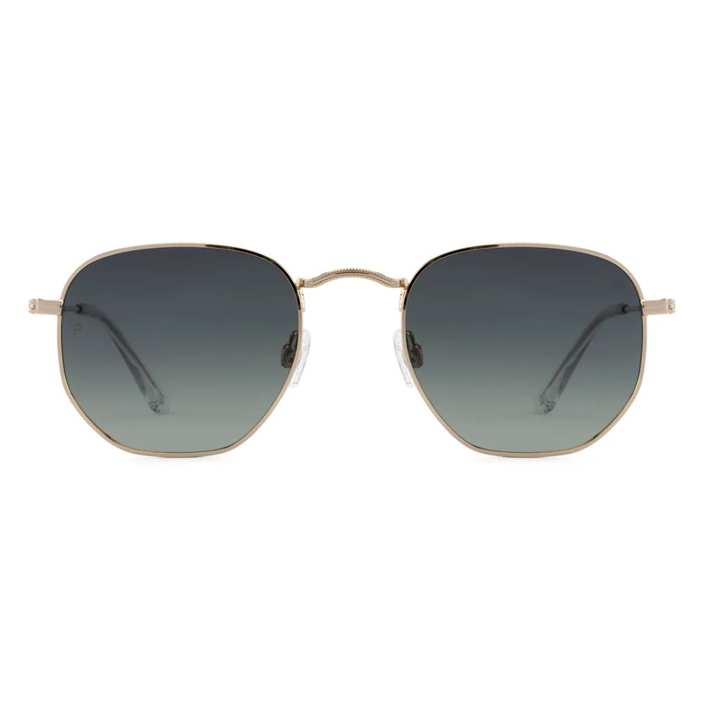 RoseGoldC4 David Jones DJ0025-100 unisex round metal sunglasses with UV protection