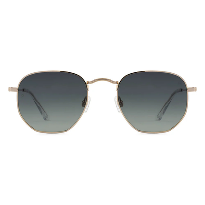 RoseGoldC4 David Jones DJ0025-100 unisex round metal sunglasses with UV protection