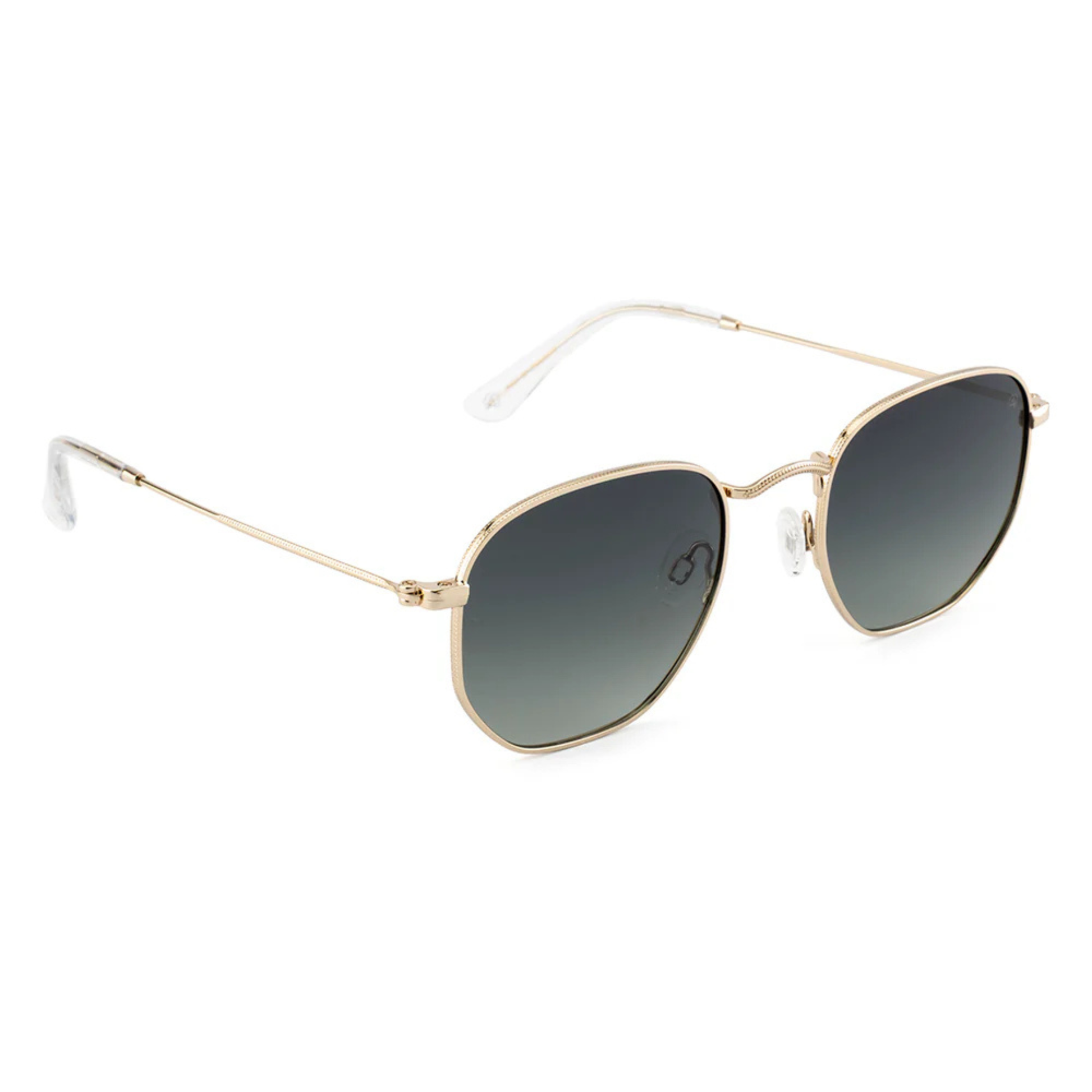 RoseGoldC4 David Jones DJ0025-100 unisex round metal sunglasses with UV protection