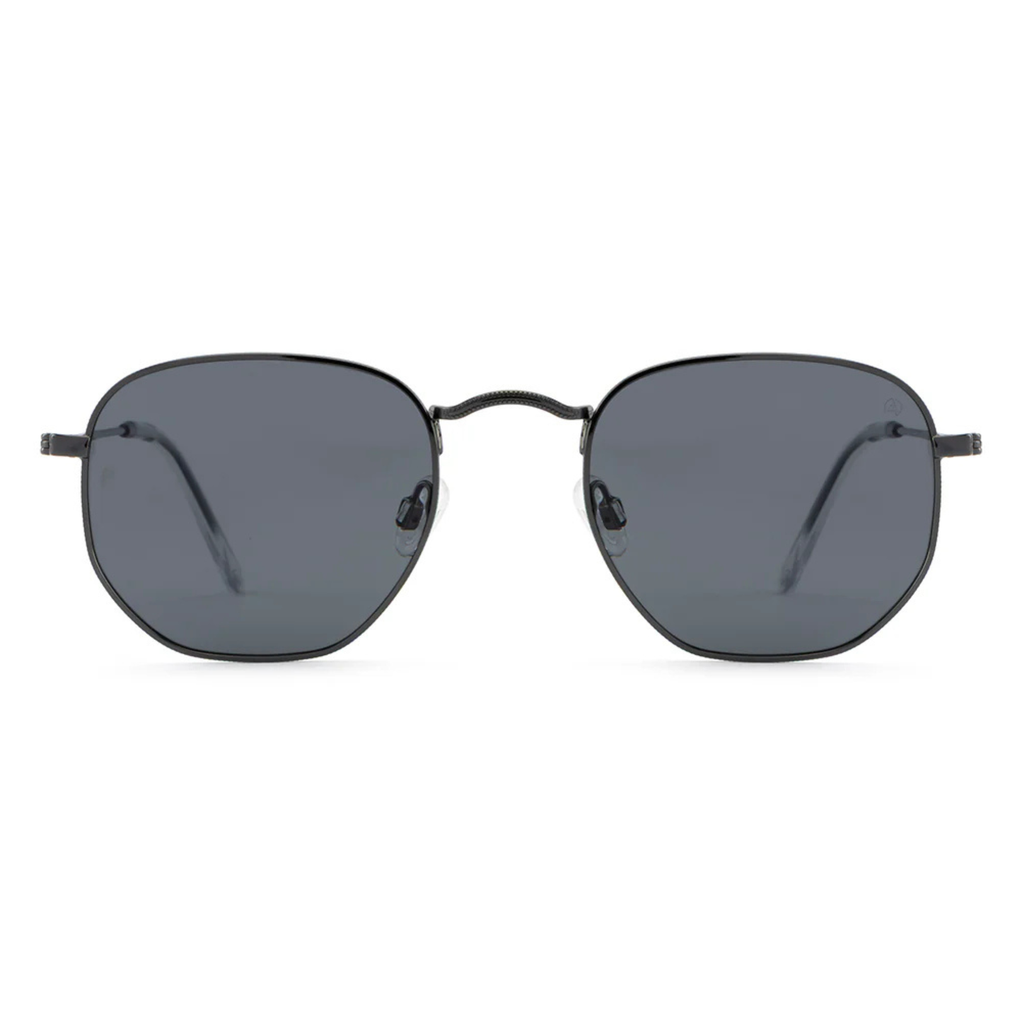GunmetalGreyC5 David Jones DJ0025-100 unisex round metal sunglasses with UV protection