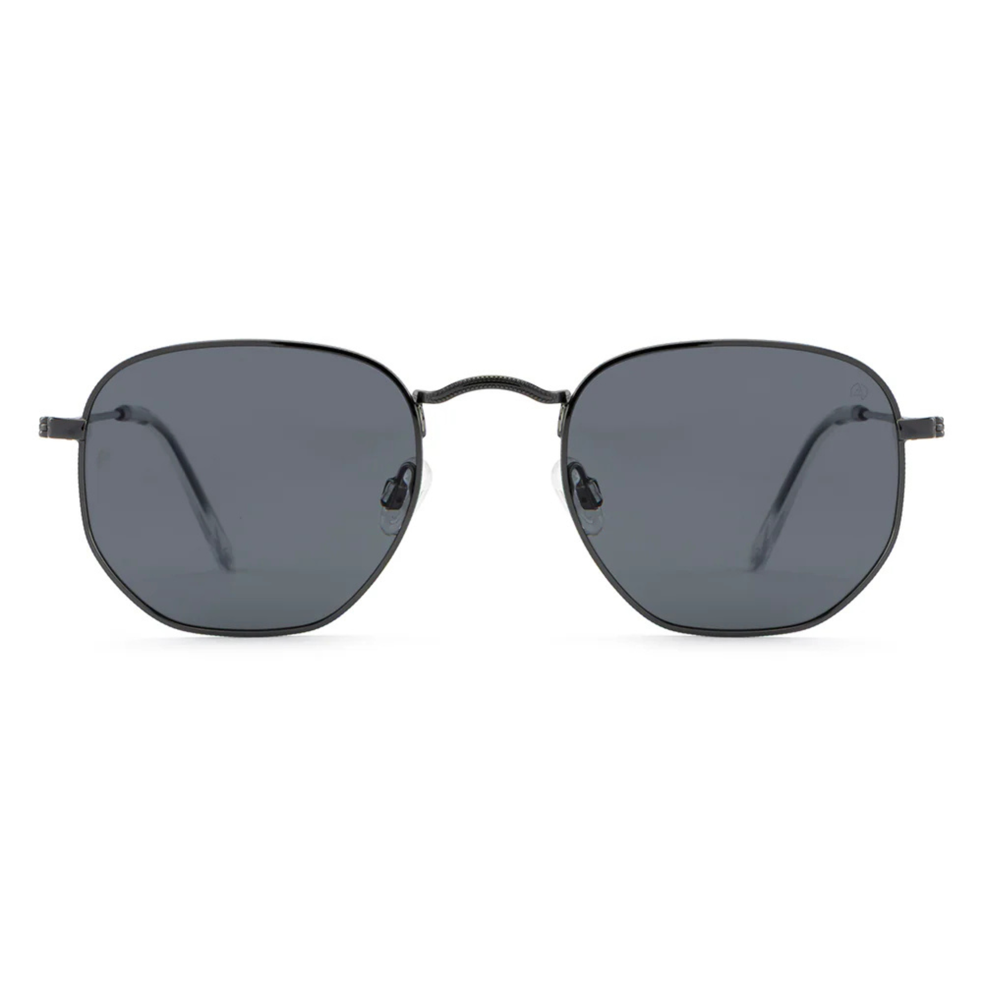 GunmetalGreyC5 David Jones DJ0025-100 unisex round metal sunglasses with UV protection