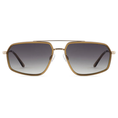 DJ0025/108 GoldC5 David Jones DJ0025-108 aviator sunglasses with premium metal full rim frame