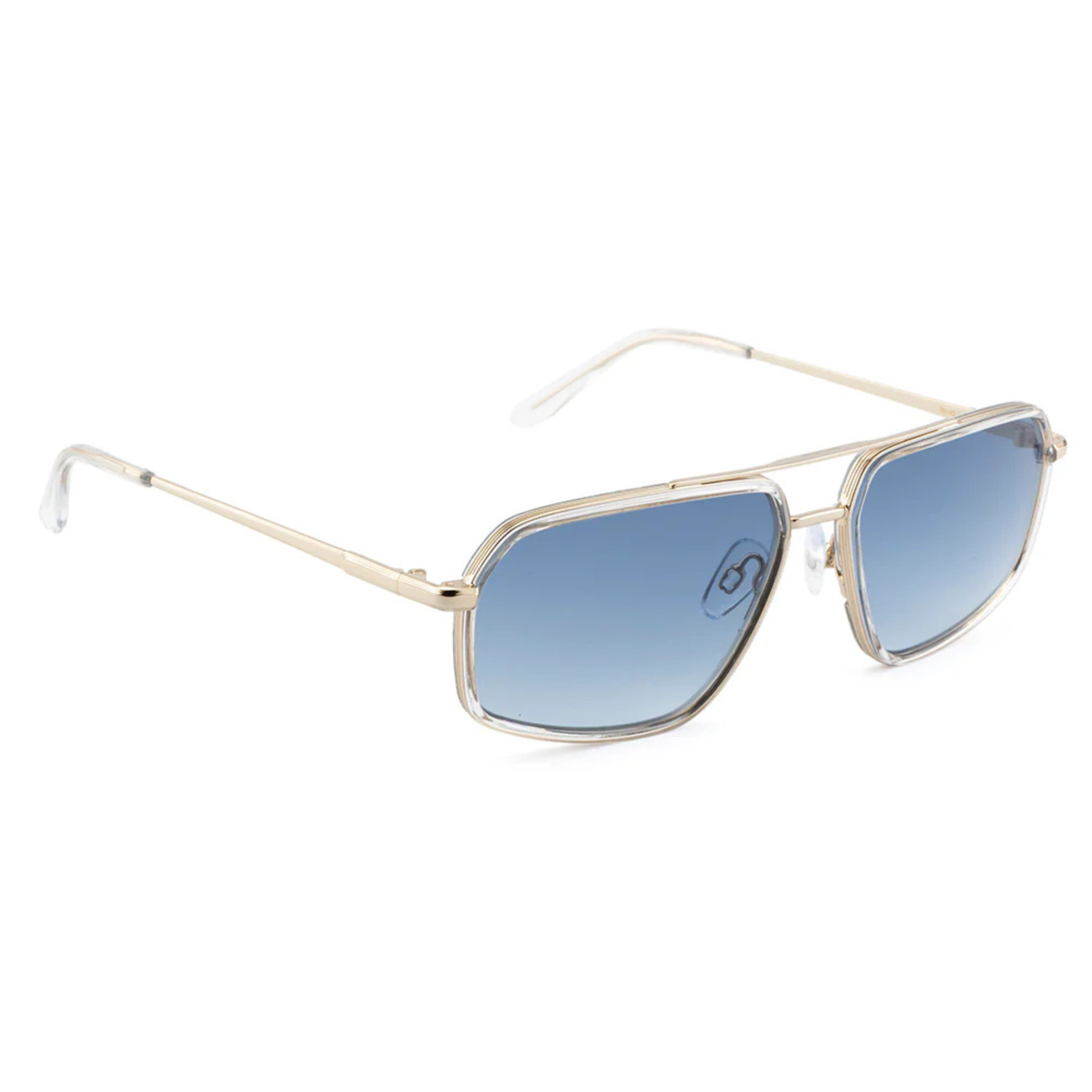 TransparentWhiteC4 David Jones DJ0025-108 aviator sunglasses with premium metal full rim frame
