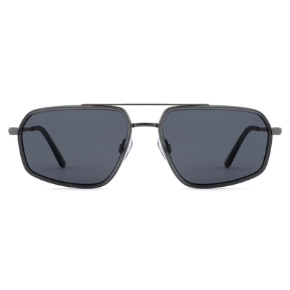 MatteGreyC3 David Jones DJ0025-108 aviator sunglasses with premium metal full rim frame