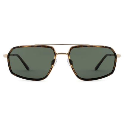 BrownHavanaC2 David Jones DJ0025-108 aviator sunglasses with premium metal full rim frame