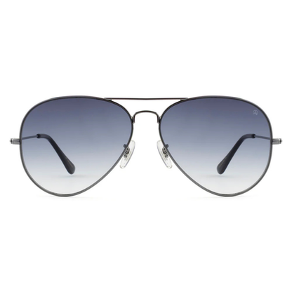 DJ0025/99SilverC2 David Jones DJ0025-99 unisex aviator sunglasses with premium metal full rim frame