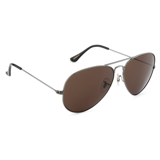 DJ0025/99SilverC1 David Jones DJ0025-99 unisex aviator sunglasses with premium metal full rim frame