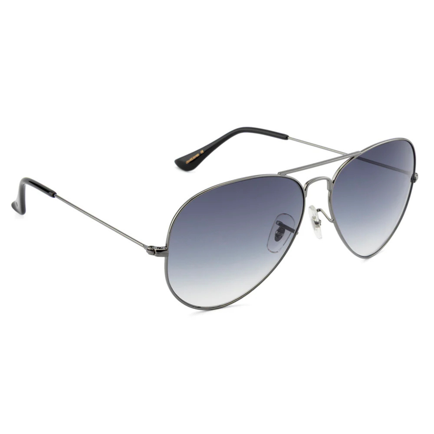 DJ0025/99SilverC2 David Jones DJ0025-99 unisex aviator sunglasses with premium metal full rim frame