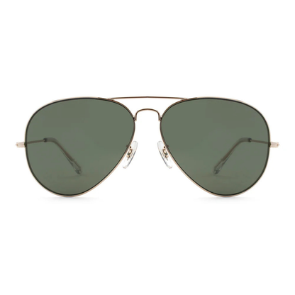DJ0025/99GoldC3 David Jones DJ0025-99 unisex aviator sunglasses with premium metal full rim frame