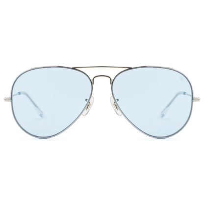 DJ0025/99SilverC5 David Jones DJ0025-99 unisex aviator sunglasses with premium metal full rim frame