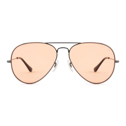 DJ0025/99SilverC6 David Jones DJ0025-99 unisex aviator sunglasses with premium metal full rim frame