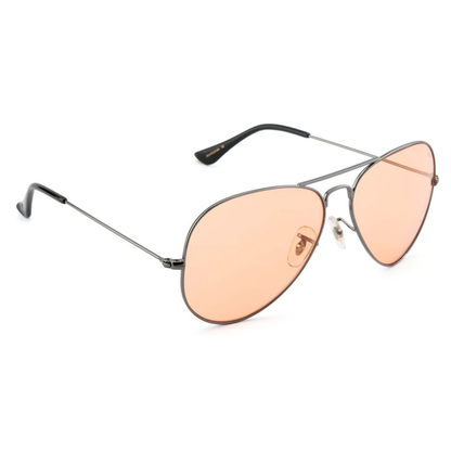 DJ0025/99SilverC6 David Jones DJ0025-99 unisex aviator sunglasses with premium metal full rim frame
