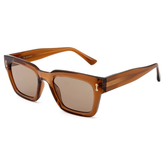 David Jones DJ0025 Men's square sunglasses with premium acetate full-rim frame and UV-protective lenses. Angle View 