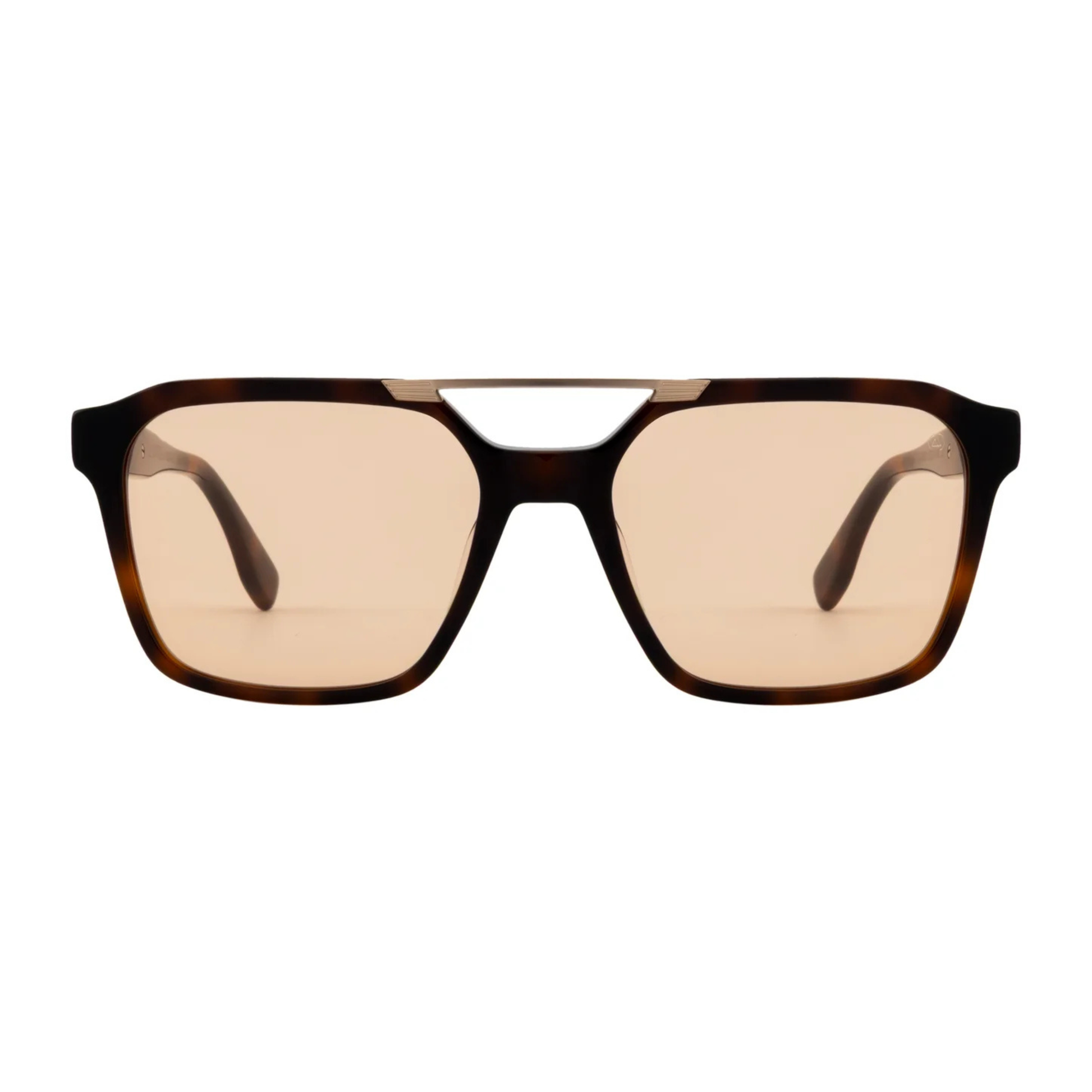 DJ0488BrownHavanaC5 David Jones unisex square sunglasses