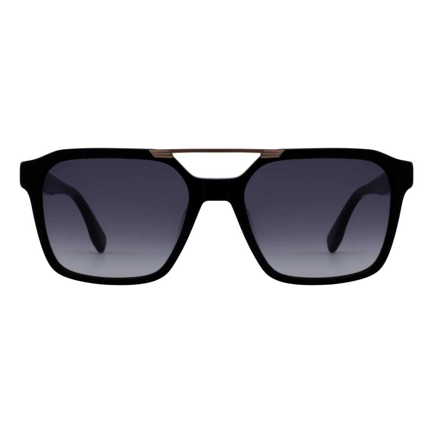 DJ0488BlackC1 David Jones unisex square sunglasses