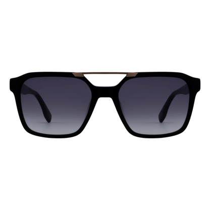 DJ0488BlackC1 David Jones unisex square sunglasses