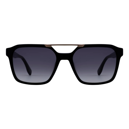 DJ0488BlackC1 David Jones unisex square sunglasses