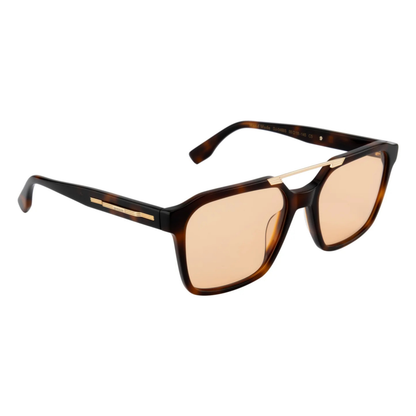 DJ0488BrownHavanaC5 David Jones unisex square sunglasses