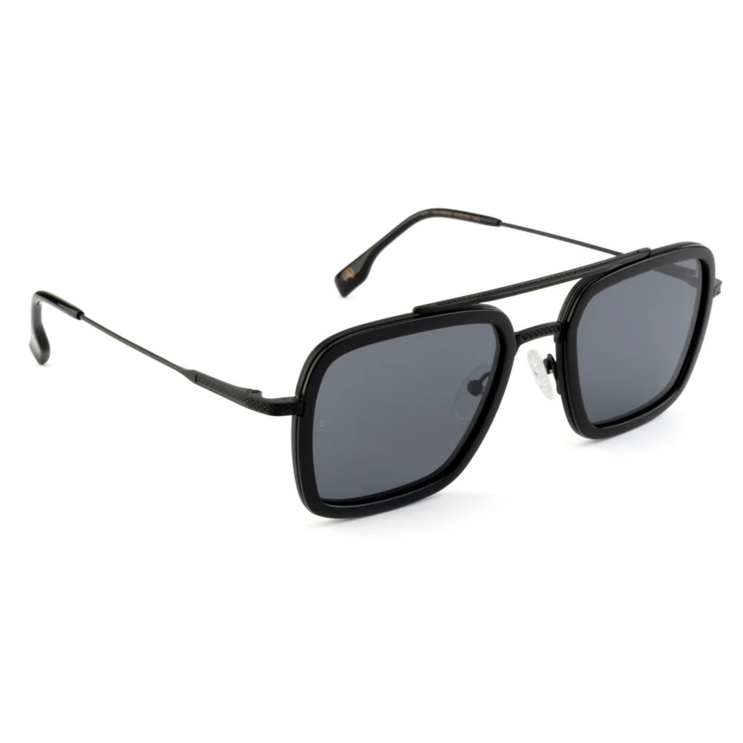 DJ0501SBlackC3 David Jones DJ0501 sunglasses with premium square metal full rim frame