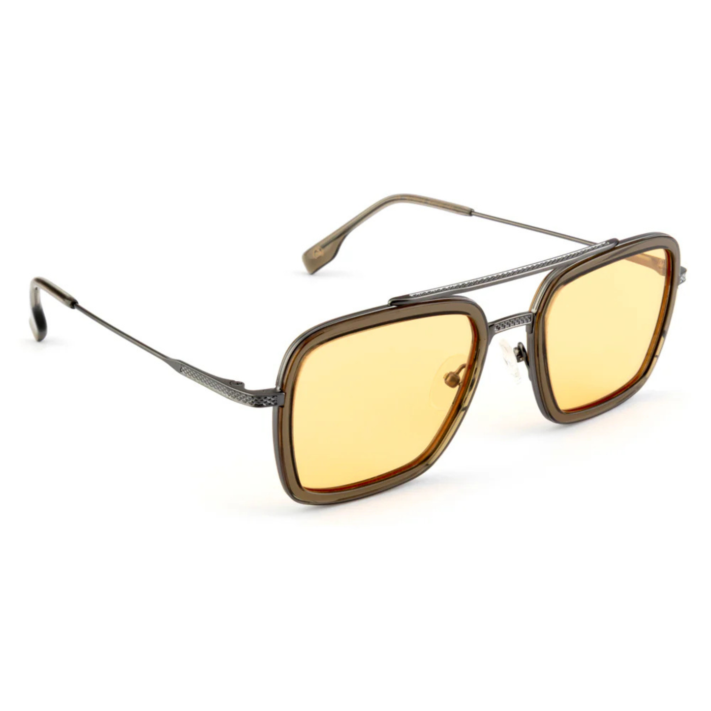 GreyGunmetalC5 David Jones DJ0501 sunglasses with premium square metal full rim frame
