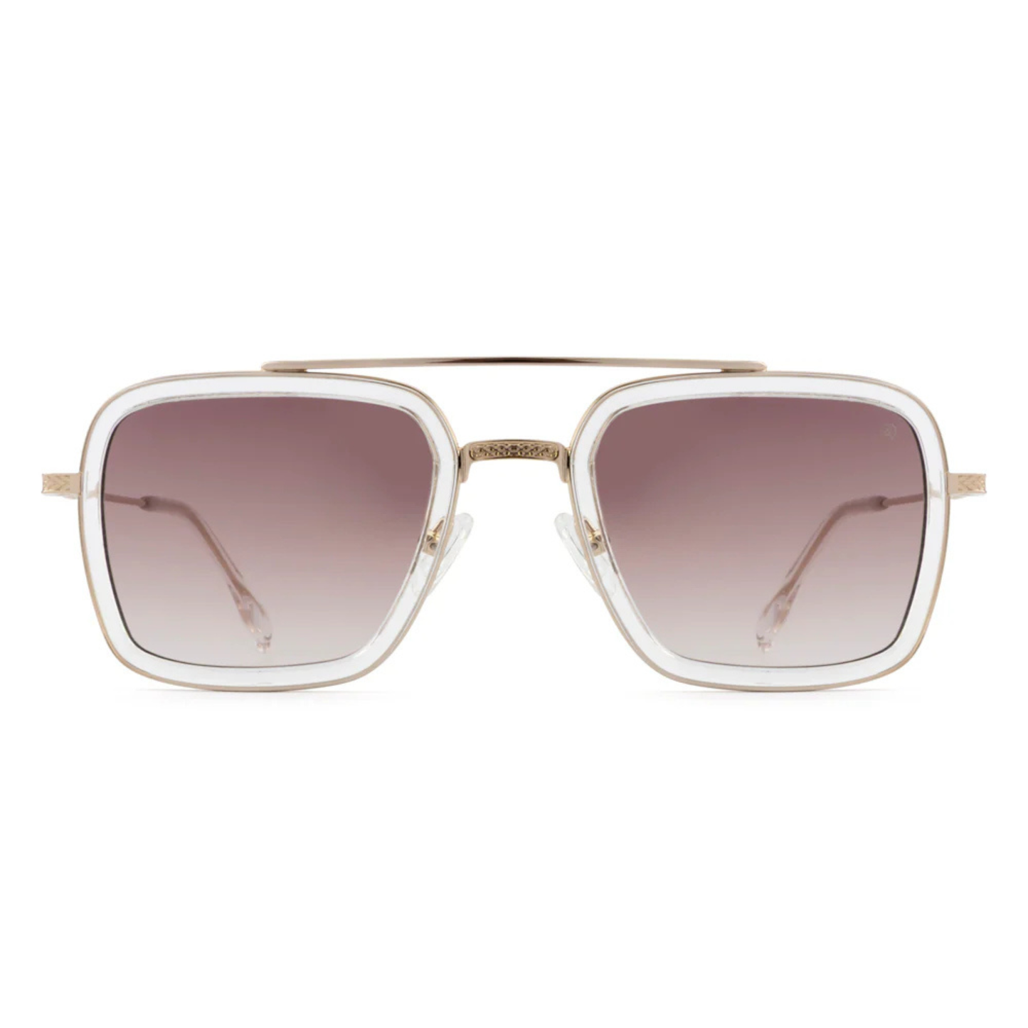 WhiteTransparentC4 David Jones DJ0501 sunglasses with premium square metal full rim frame