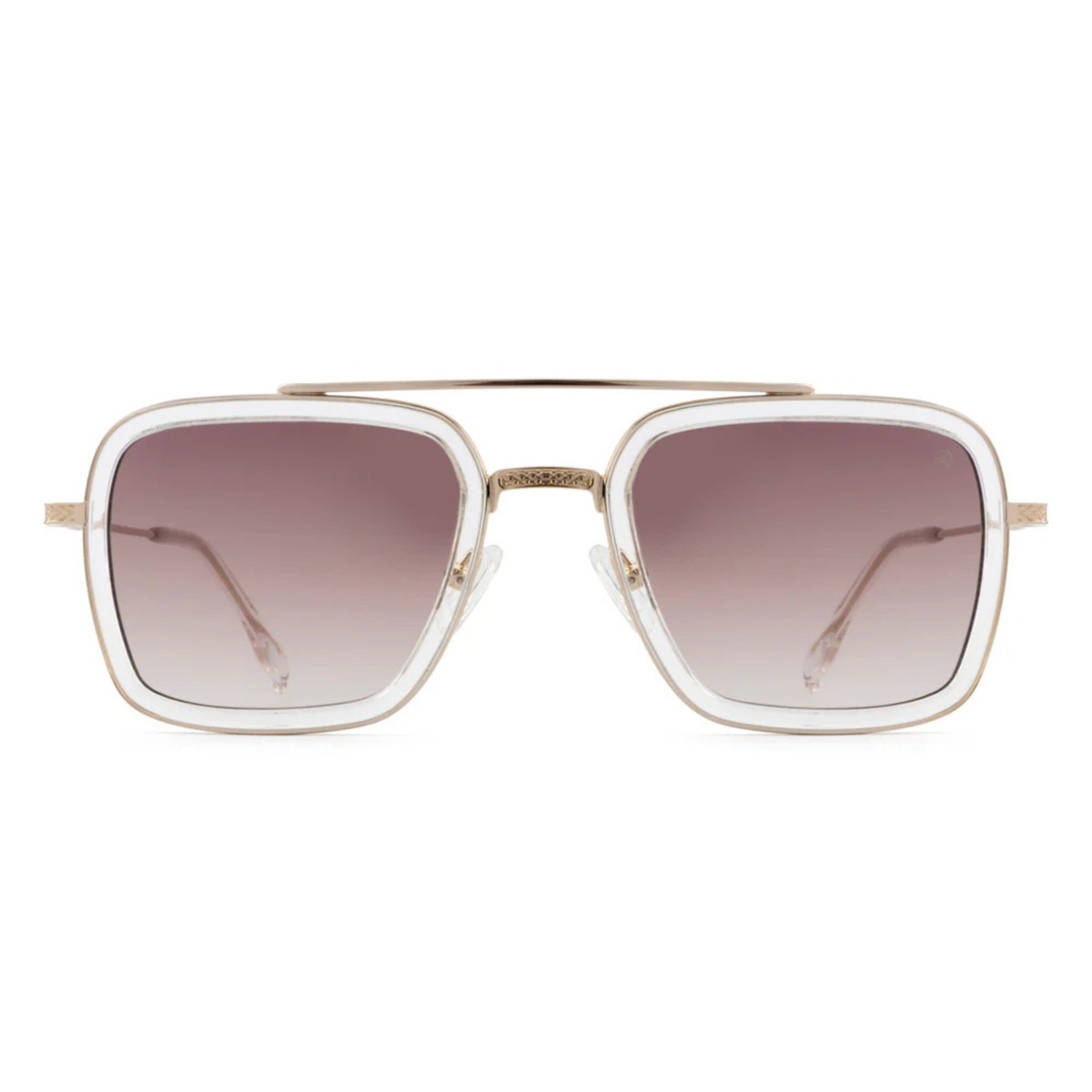 WhiteTransparentC4 David Jones DJ0501 sunglasses with premium square metal full rim frame