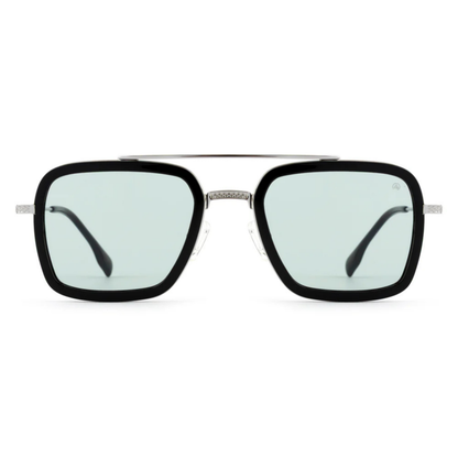 BlackBlueC2 David Jones DJ0501 sunglasses with premium square metal full rim frame