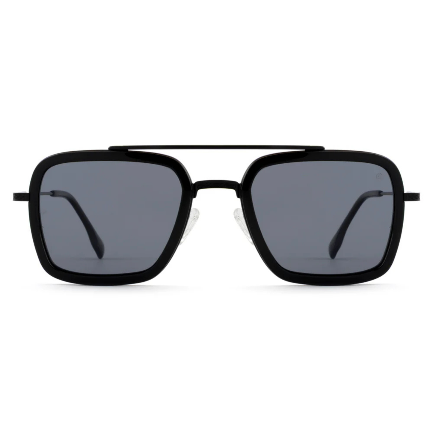 DJ0501SBlackC3 David Jones DJ0501 sunglasses with premium square metal full rim frame