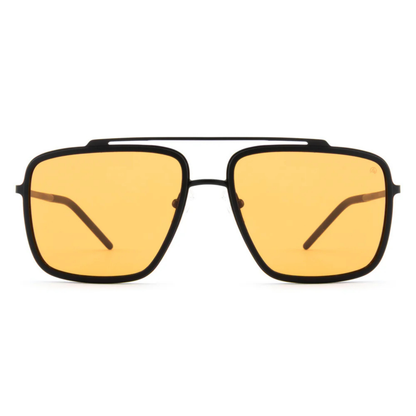 YellowBlackC2 David Jones DJ0502S unisex sunglasses with premium full rim designer frame
