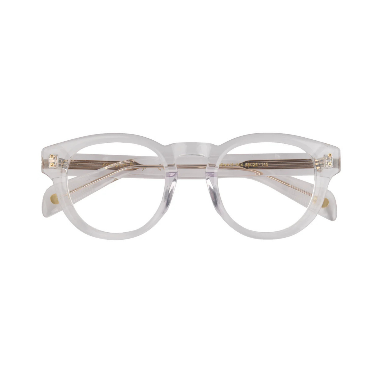 Dennis Crystal/004 classic square eyeglasses with lightweight full-rim frame and modern everyday styling.