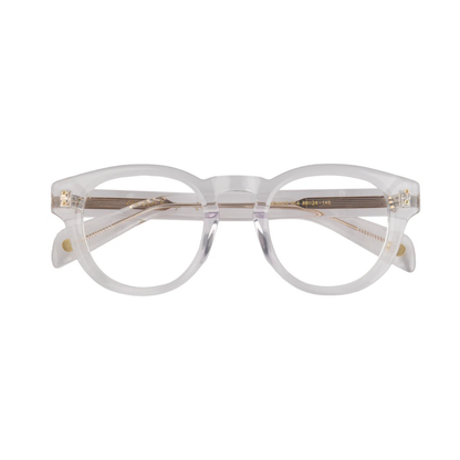 Dennis Crystal/004 classic square eyeglasses with lightweight full-rim frame and modern everyday styling.