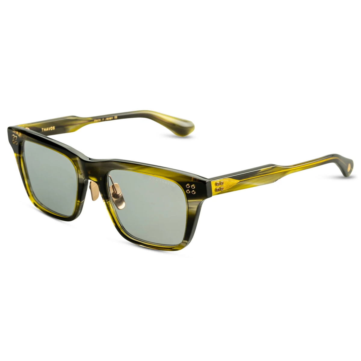 Dita DTS713 Thavos unisex acetate square full-rim sunglasses three-quarter view