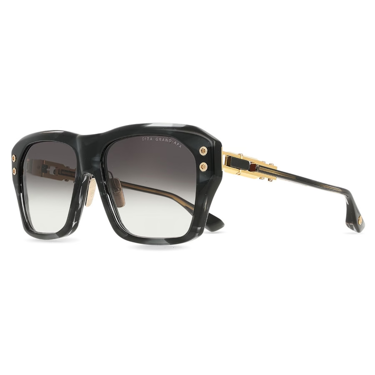DITA Grand-APX DTS417 mens acetate titanium square full-rim sunglasses three-quarter view