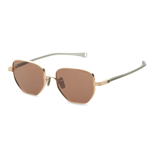DITA Lancier LSA-421 unisex titanium square full-rim sunglasses three-quarter view