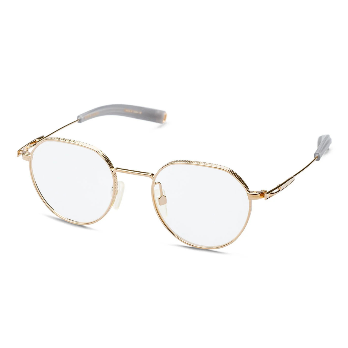 DITA LSA-108 womens titanium round full-rim optical frame three-quarter view