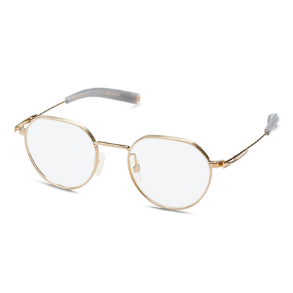 DITA LSA-108 womens titanium round full-rim optical frame three-quarter view