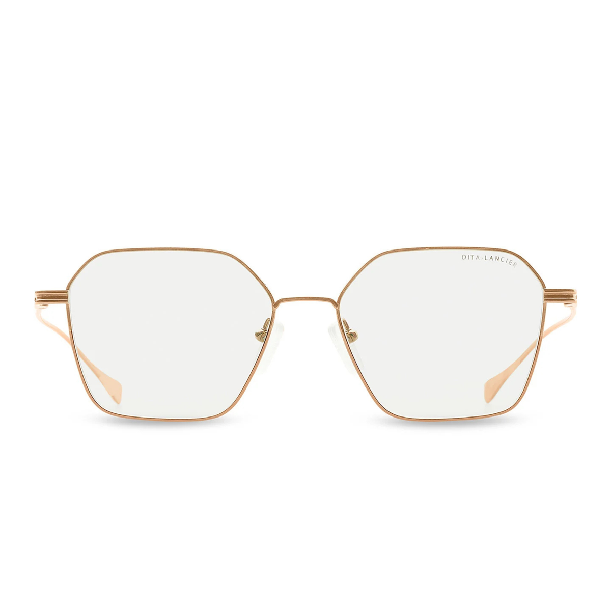 Dita LSA-116 womens titanium hexagonal full-rim optical frame front view