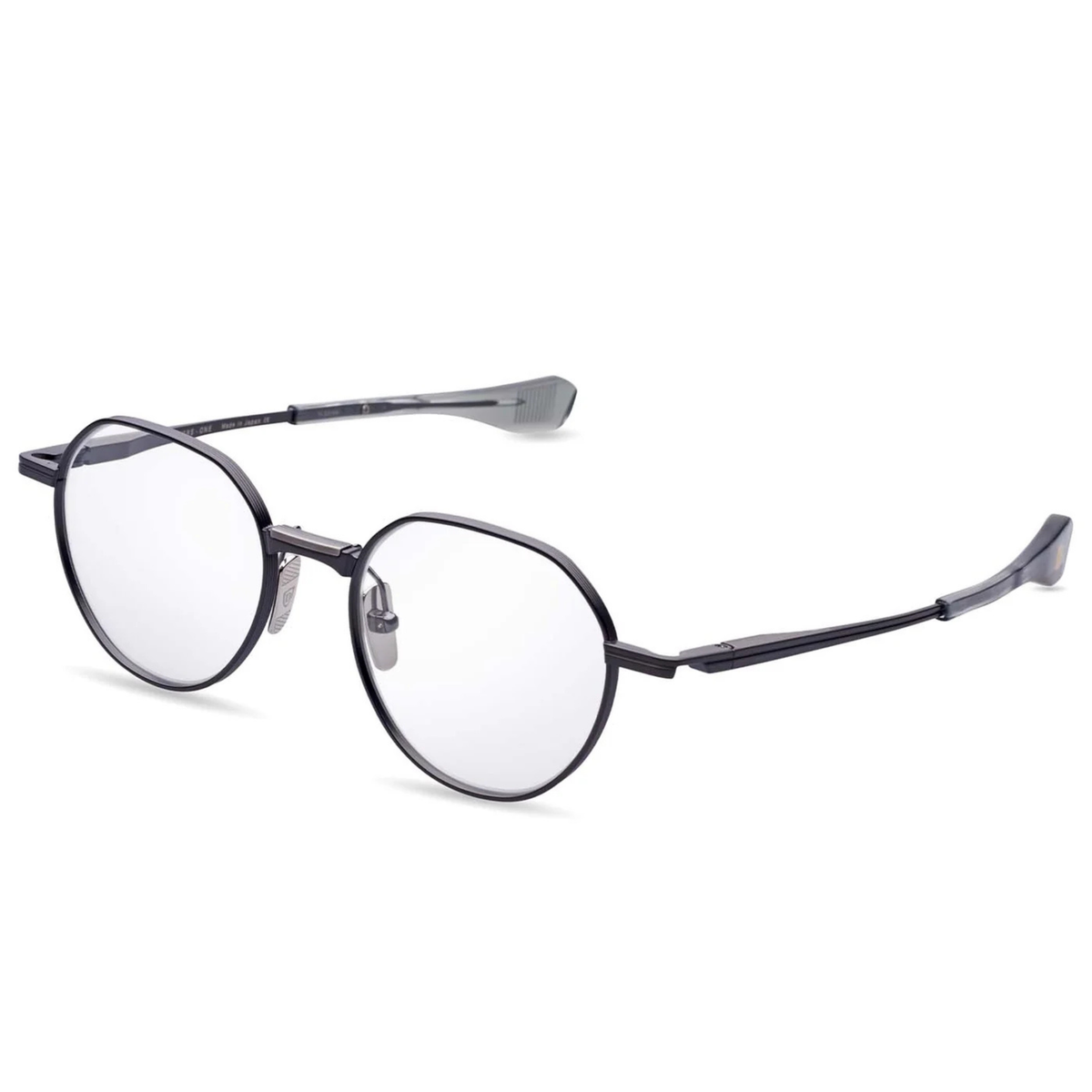 Dita DTS150 men's titanium round full rim optical frame three quarter view