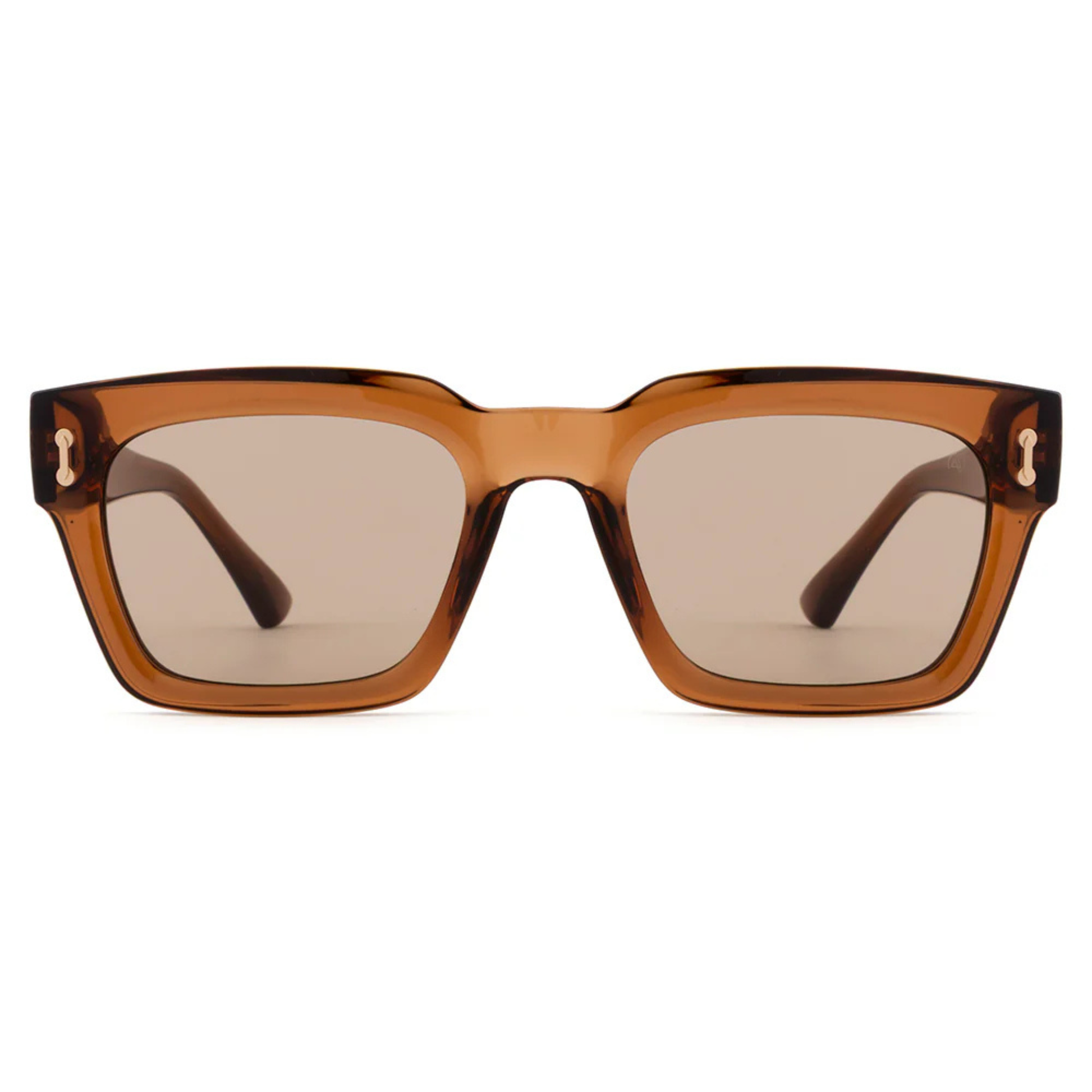 TransparentBrownC2 DJ0025 unisex sunglasses with premium luxury full rim frame