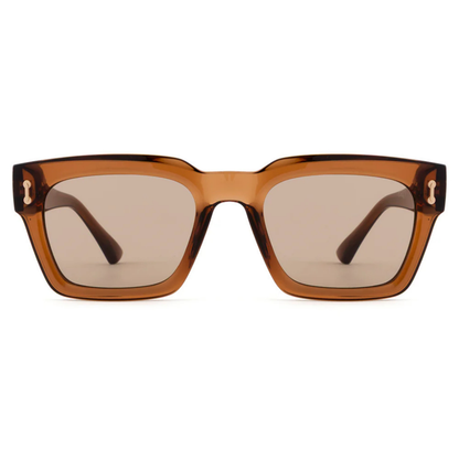 TransparentBrownC2 DJ0025 unisex sunglasses with premium luxury full rim frame