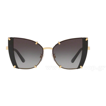 Dolce & Gabbana DG2214 women's metal cat-eye sunglasses with a refined full-rim designer frame.