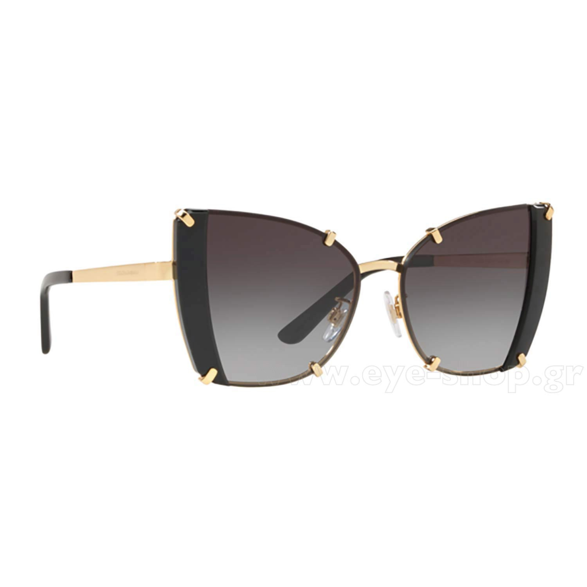 Dolce & Gabbana DG2214 women's metal cat-eye sunglasses with a refined full-rim designer frame.