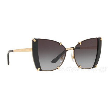 Dolce & Gabbana DG2214 women's metal cat-eye sunglasses with a refined full-rim designer frame.