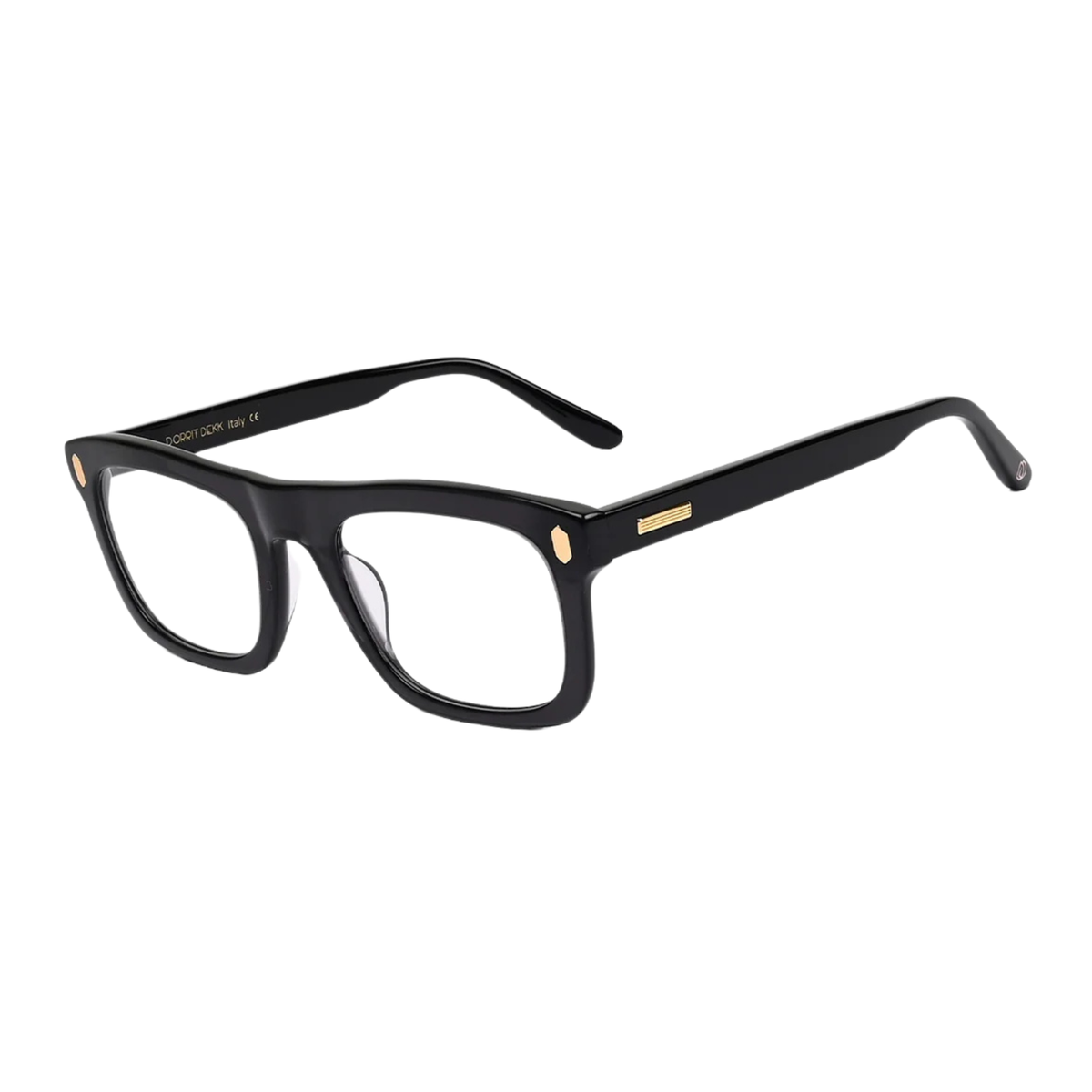 Dorrit Dekk DD006 Gustav unisex acetate rectangle optical frame side and temple profile